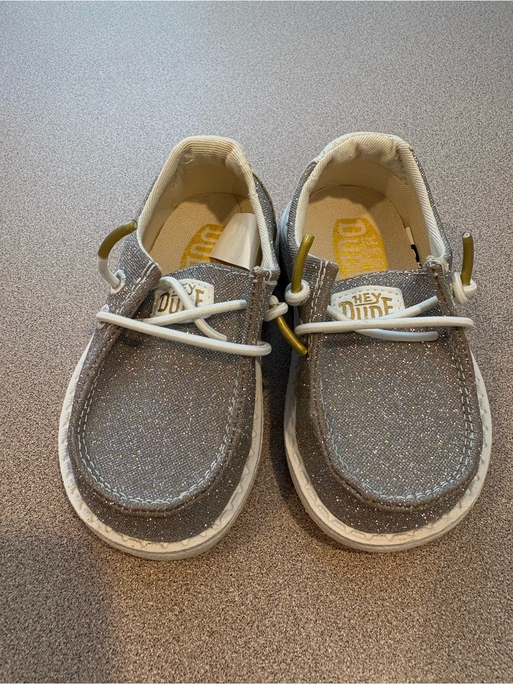 Hey Dude Kids' Gold Sparkle Shoes
